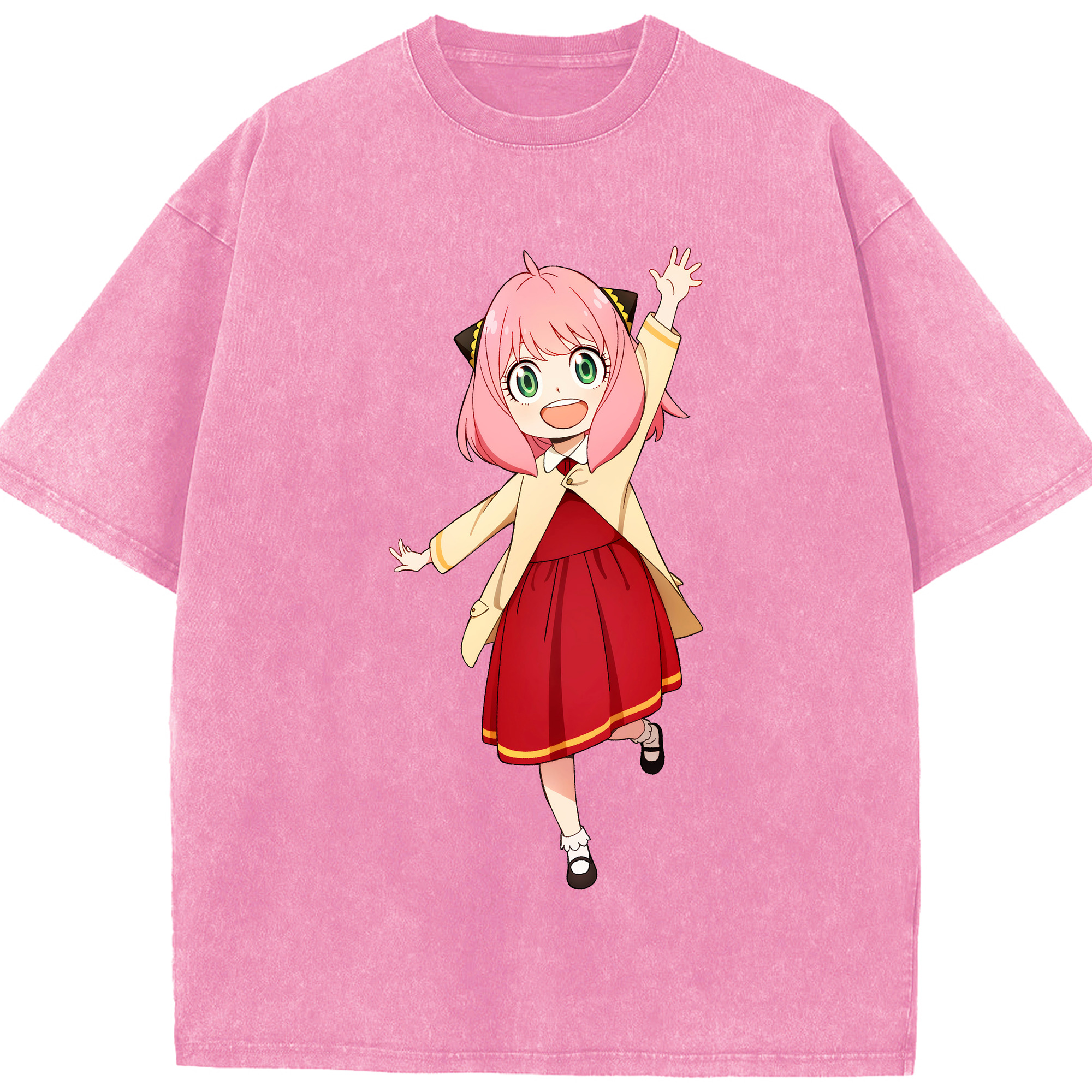 （画像用） SPY×FAMILY间谍家家酒 綿100% ヴィンテージ風 半袖Tシャツ（フロントプリント）